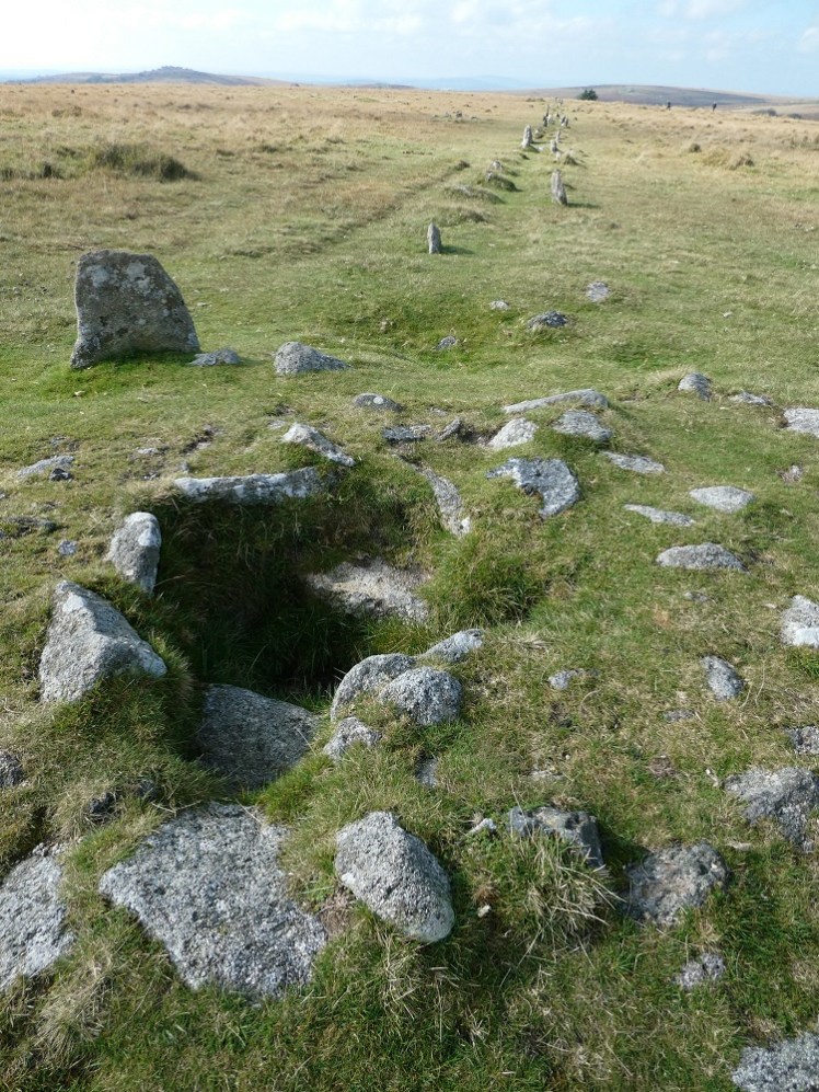 Possible cairn and cist in the Merrivale stone rows