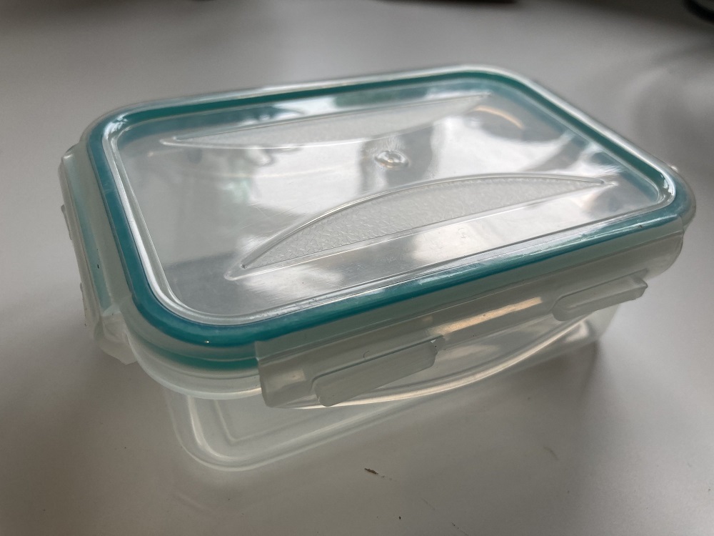 Small plastic box for valuables