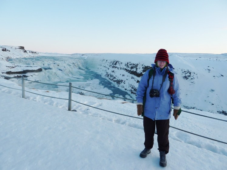 Selfie at Gulfoss in winter