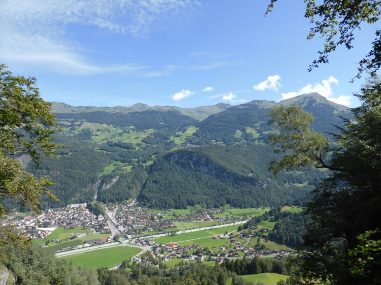 Another view of the green valley but this from higher up and with a hint of leaves to each side.