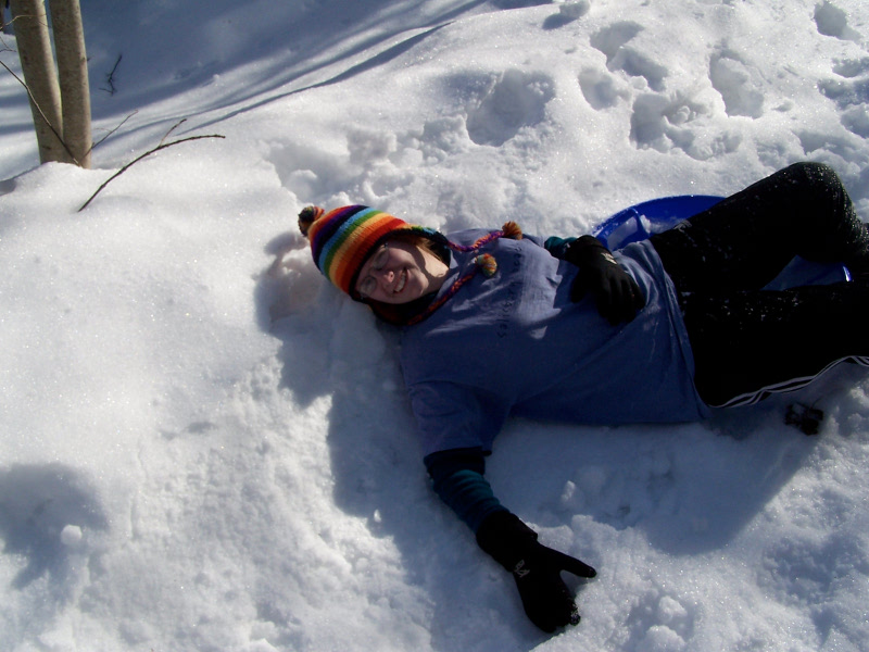 Me crashed in the woods