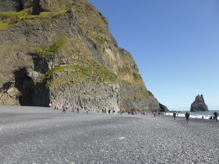 Reynisfjara basalt column cliff