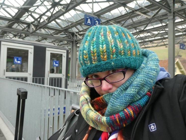 Selfie on the platform at Lauterbrunnen