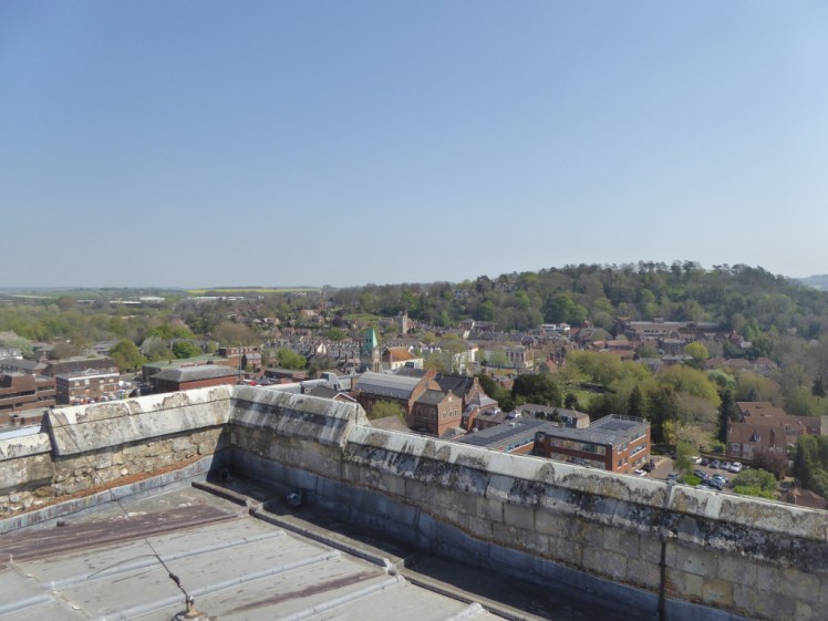 The view from Winchester Cathedral tower