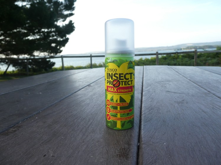 Bug spray in front of my sea views