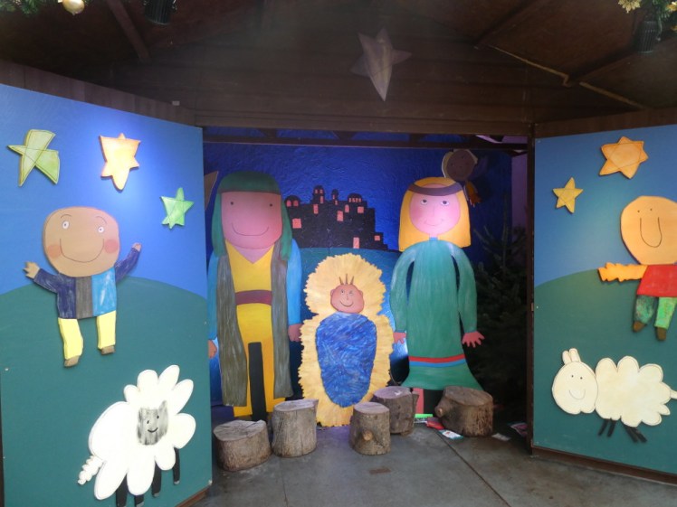 Winchester Christmas Market nativity scene