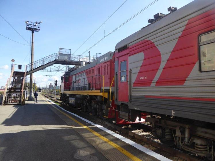My train from Ekaterinburg to Perm, parked at Perm
