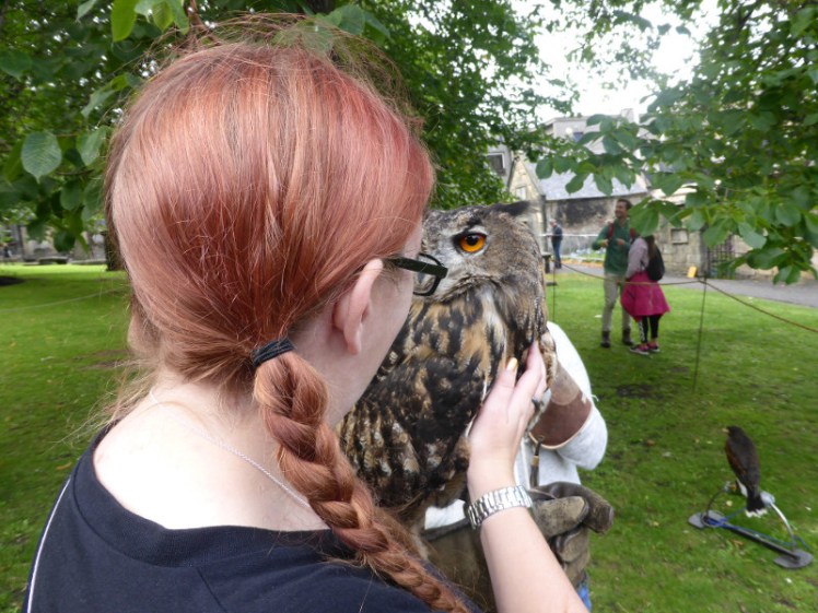 Meeting a European Eagle Owl in Greyfriars Kirkyard