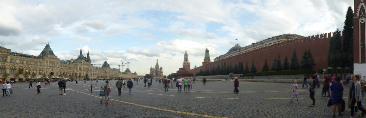 Red Square panorama from GUM, St Basil's, to Kremlin walls