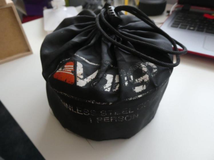 Vango cookset folded up into its storage bag