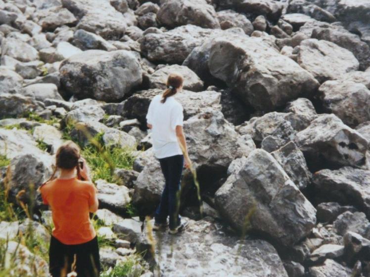 Exploring the rocks at Winspit