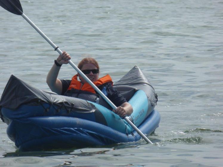 Paddling my inflatable kayak