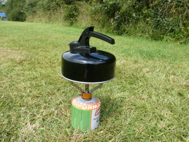 My camp kettle perched on my stove
