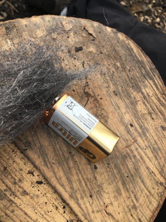 Fire by 9 volt battery