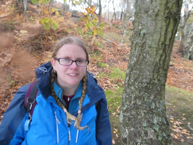 A damp selfie in the woods by the beach at Arne