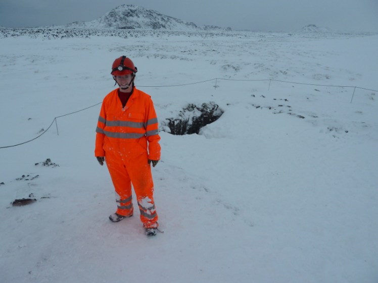 Me ice caving in Iceland