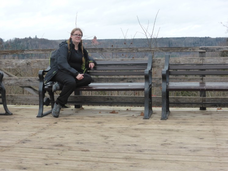 Me at Sigulda with Turaida Castle in the background