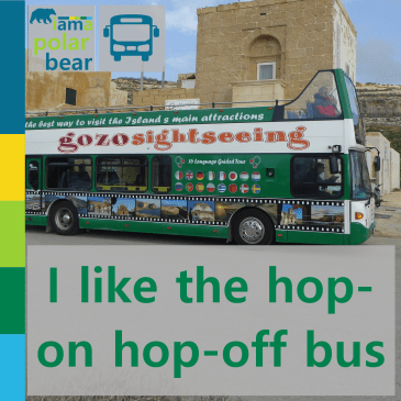 I like the hop-on hop-off bus | iamapolarbear.com
