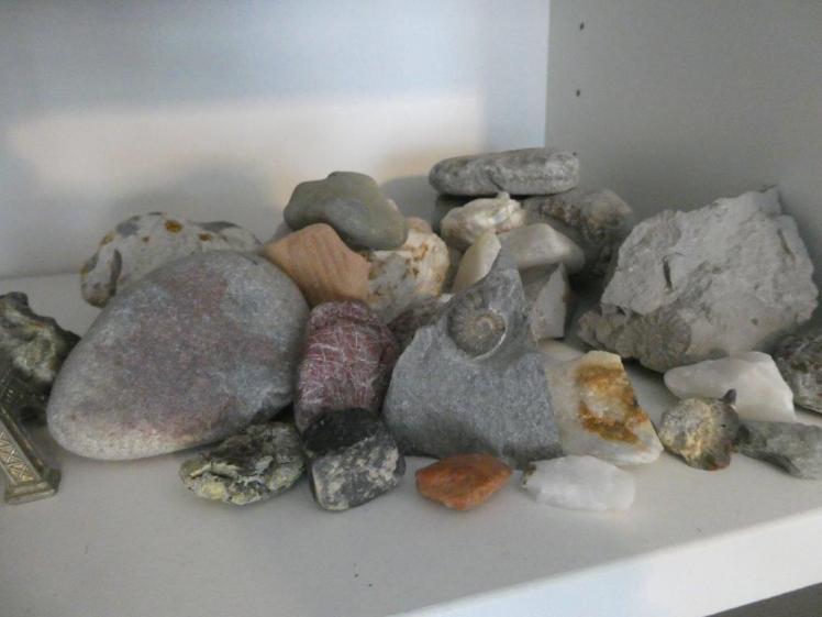 A pile of bits of rock, pebble and stone from the Jurassic coast