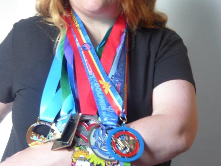 Virtual swimming & running medals