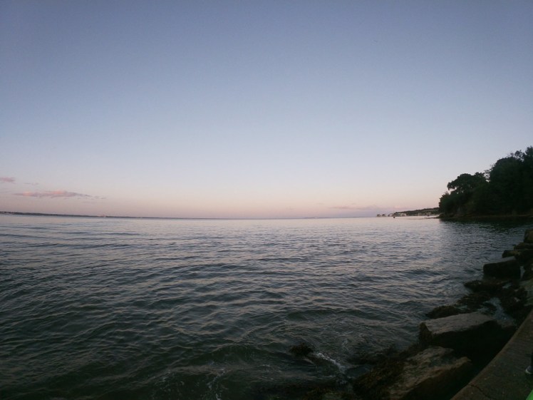 Sunset across Studland Bay