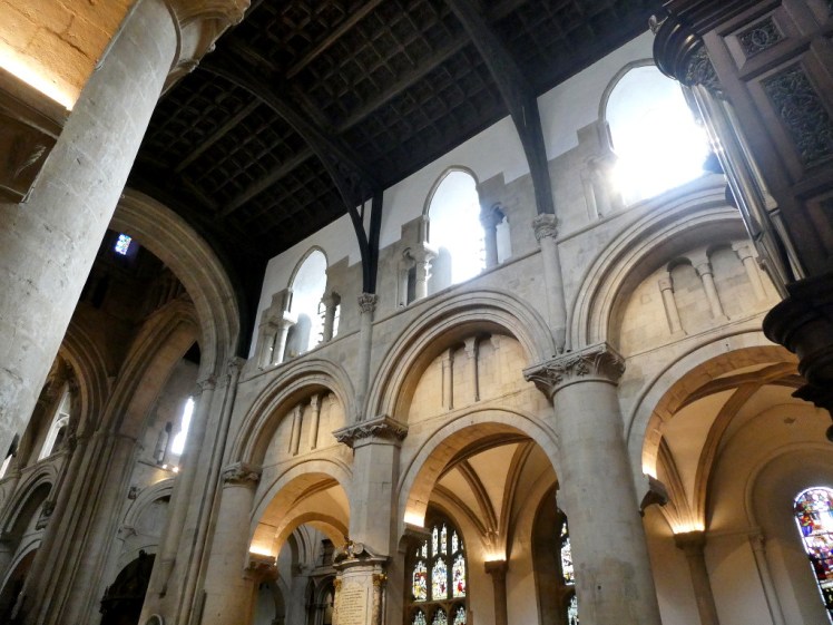 Norman nave of Oxford Christ Church Cathedral