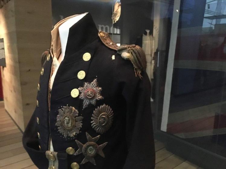 Nelson's Trafalgar jacket at the National Maritime Museum