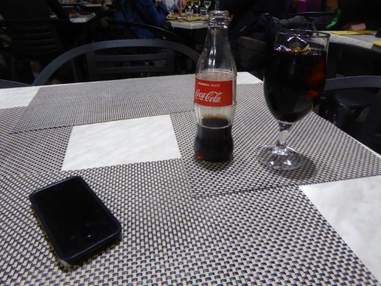 A quick drink in the Vatican bistro