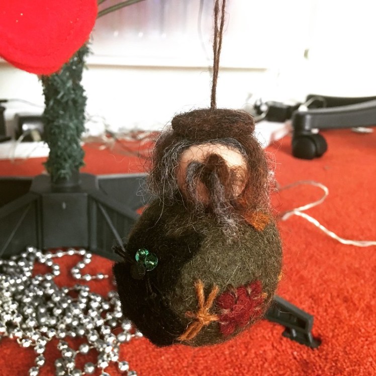 Felted Gryla Christmas tree decoration