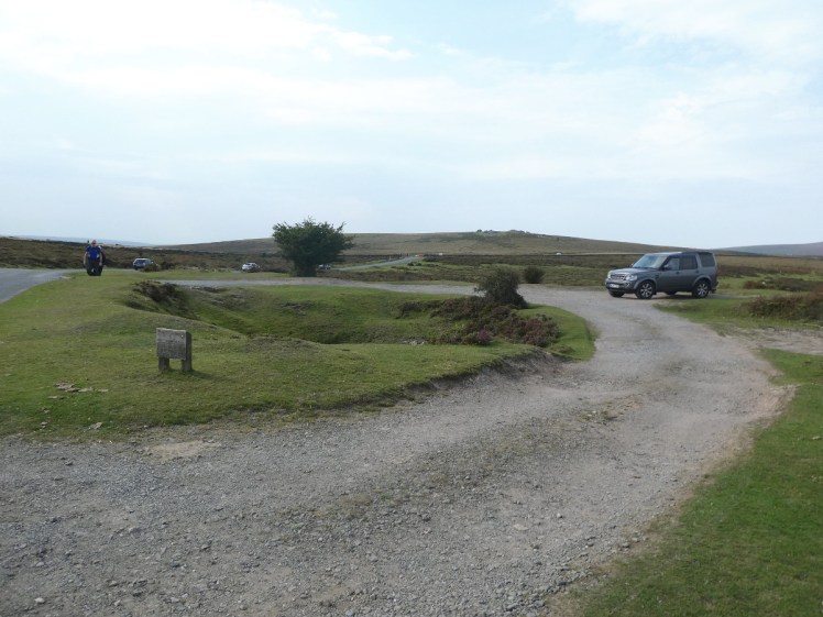 The Saddle Tor car park where I should have parked.
