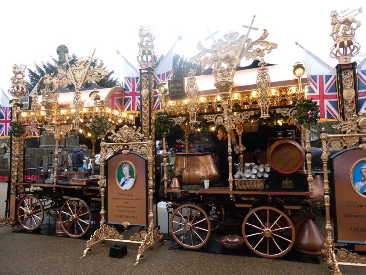 Mulled wine and churros outside the cathedral's west end