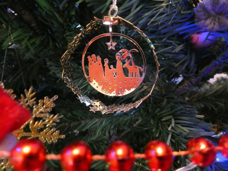 Metallic nativity scene, probably from Rovaniemi 2014