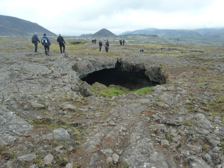 Entrance to Langihellir lava cave