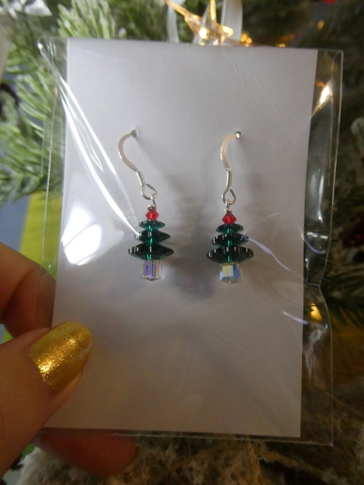 Christmas tree earrings