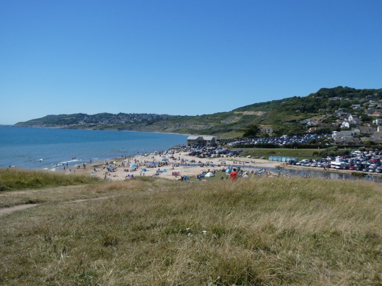 Charmouth from partway up the hill to the east