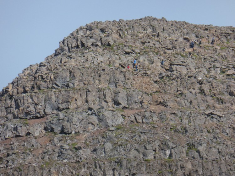 Close up of the summit of Þverfellshorn