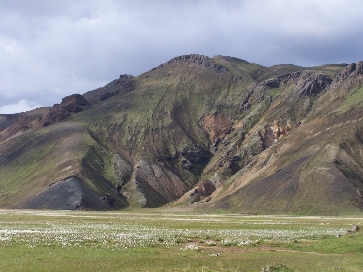 Meadows and mountains near Landmannalaugar
