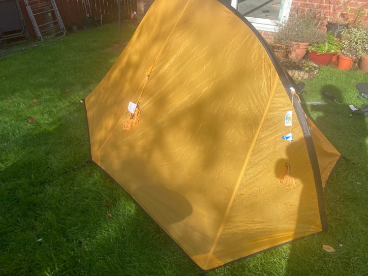 The back of the tent, showing how small the whole thing is.
