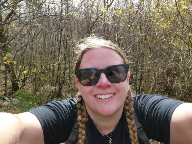 Selfie on a muddy hill