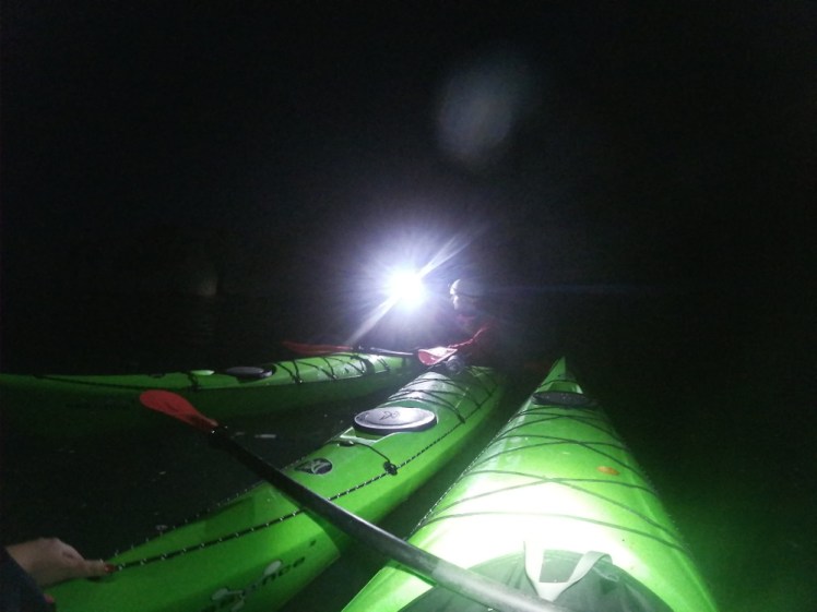 The three of us bobbing around waiting for Kyle to come back