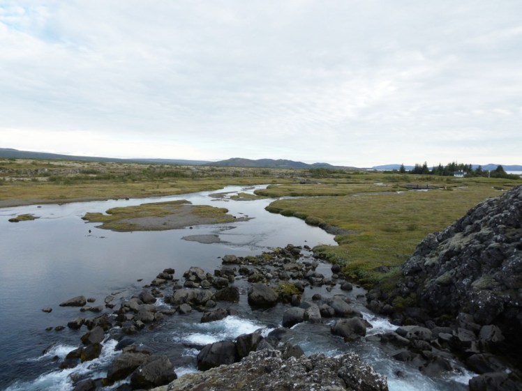 The original Parliament site again, but this time in an actual photo. It's the same scene as the model but seen in reverse, from the top of the little waterfall overlooking the place where that circle would have been.