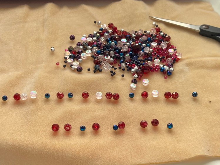 The beads for the Morse code bracelet