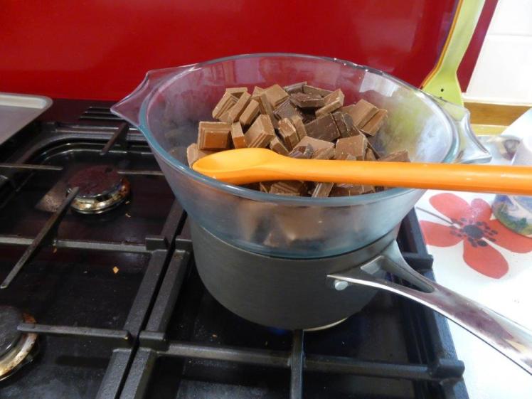 Rocky Road: melting the chocolate