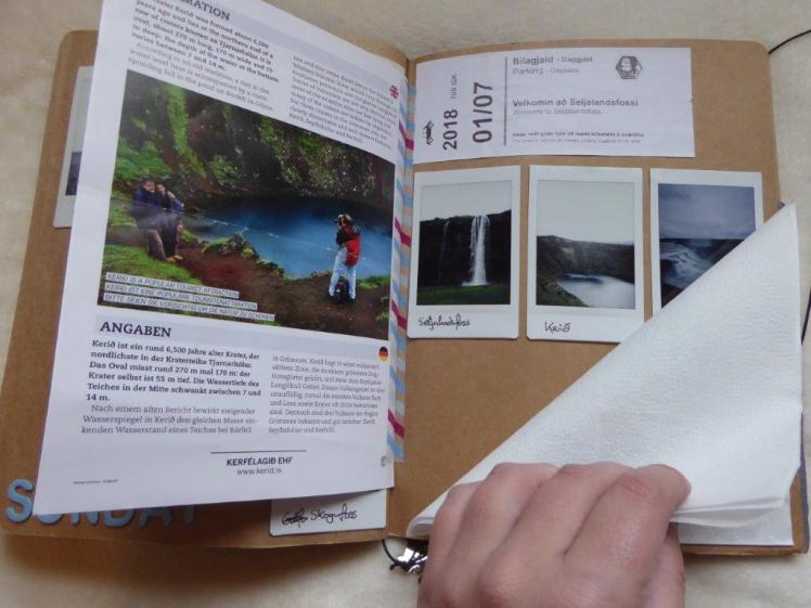 Iceland scrapbook inside