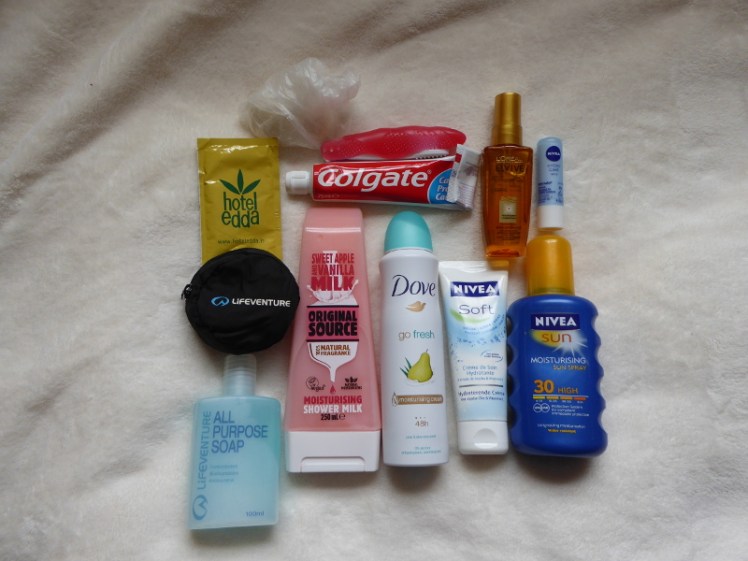 Packing for Cyprus: washbag contents