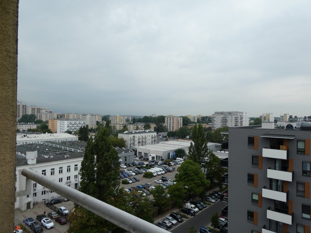 The view from my hotel window. It's pretty industrial - there's a car dealership downstairs, surrounded by residential tower blocks. From this angle, you can't see the trees stretching away into the distance because this is pointing almost towards Warsaw's centre.