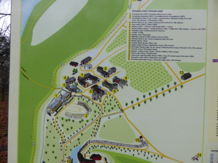 Map of Krimulda estate