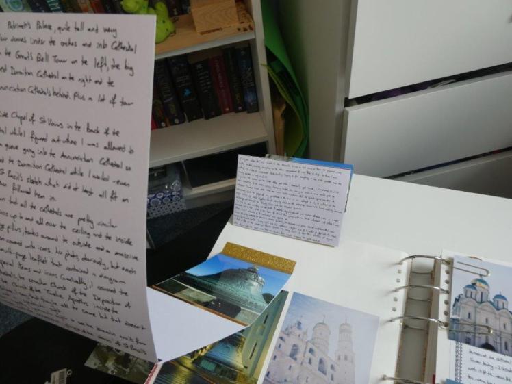 The hinged photo underneath reveals its own concertina underneath, this one containing the journalling from the day.