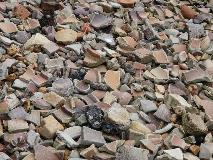 Beach made of broken bits of pottery