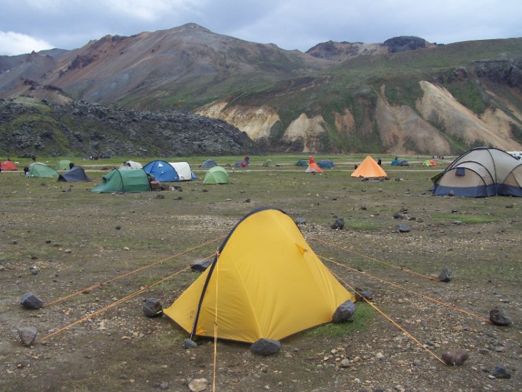 Tent pitched at Landmannalaugar